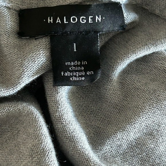 Halogen Cashmere Blend Lagenlook Lightweight Preppy Longline Cardigan Women Sz L - Picture 9 of 10